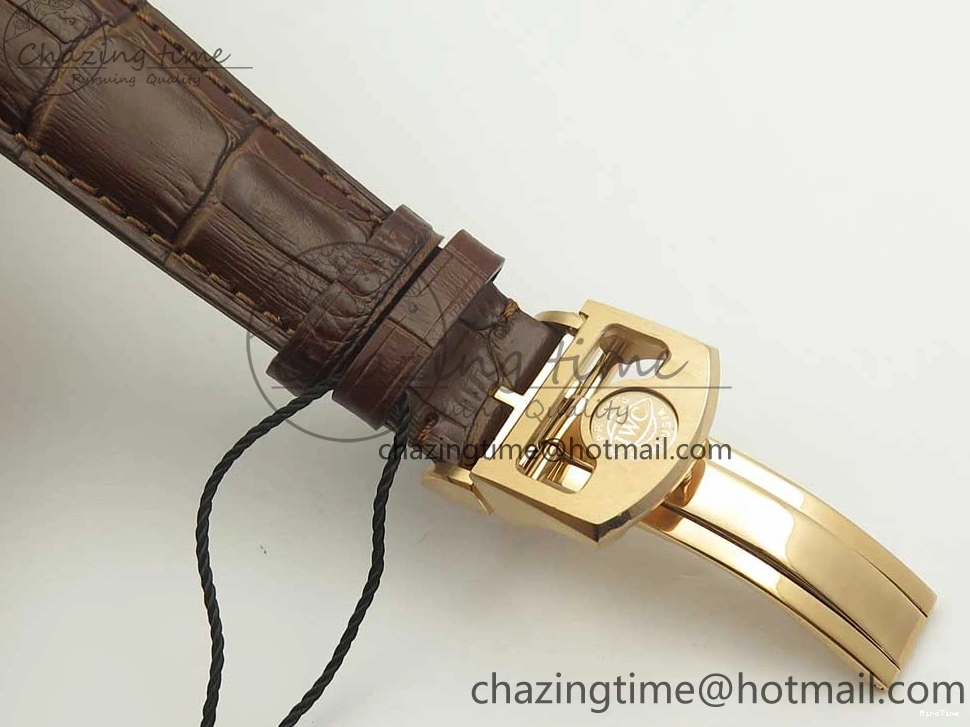 MIROTIME 0501 Portuguese Tourbillon IW5463 RG ZF Best Edition White Dial on Brown Leather Strap Stylish 7174